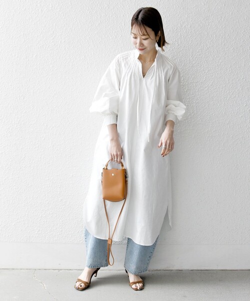 【新品未使用】SHIPS any ワンピース SHIPS any ワンピース any:〈ウォッシャブル〉ジョーゼット プリーツ