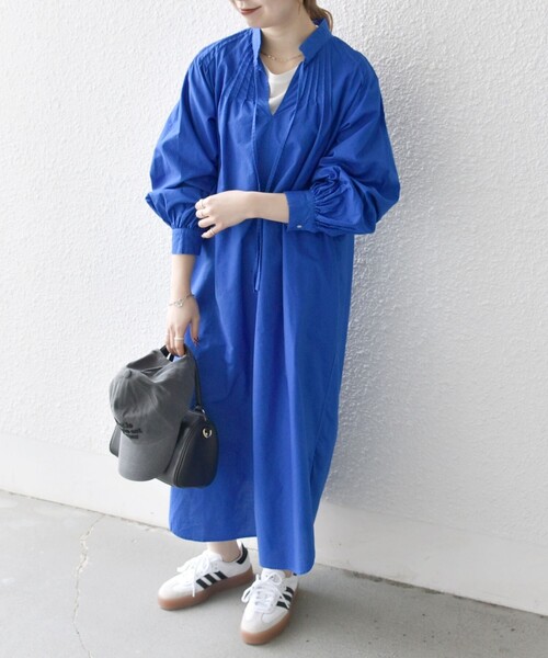 スタンドカラー　キッズシャツ　大人用ワンピース スタンドカラーシャツワンピース - 【シサム工房 公式OnlineStore