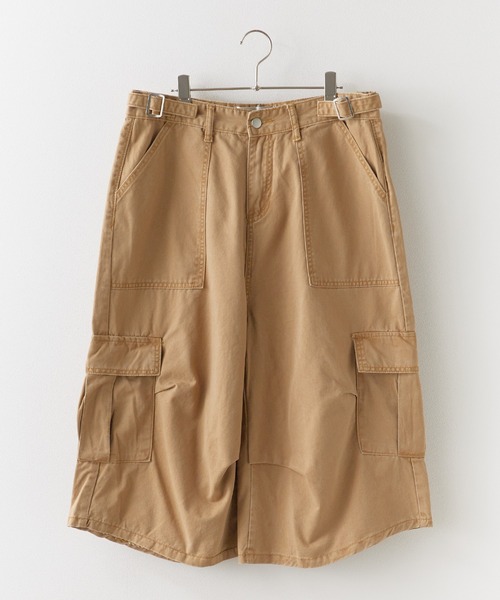 ハーフパンツ ワイドシルエット ドローコード付き 夏 ゆったり Theater code パンツ Wide Silhouette Cargo Half Pants