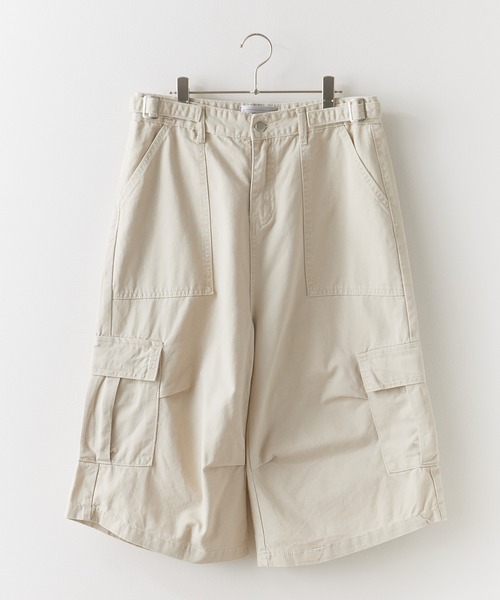 ハーフパンツ ワイドシルエット ドローコード付き 夏 ゆったり Theater code パンツ Wide Silhouette Cargo Half Pants