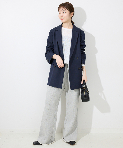 SLOBE IENA コート アウター ツイルダブルブレストジャケット