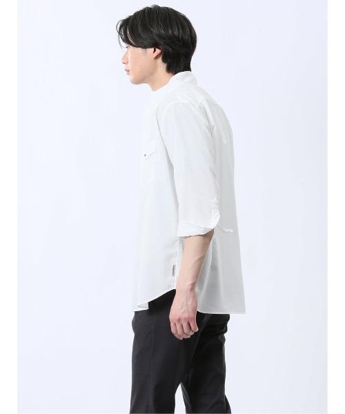 renoma シャツ 「ストレッチ」レノマ オム 楊柳 スタンドカラー7