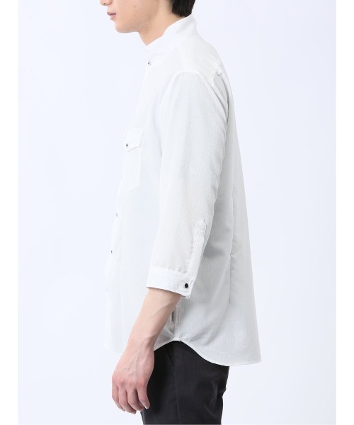 Renoma メンズ Lサイズ シャツ renoma HOMME シャツ 「軽量 サッカー」レノマ オム ヘリンボン