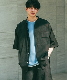 シャツ メランジブッチャーバンドカラーシャツ / 320365 メンズ｜ZOZOTOWN Yahoo!店