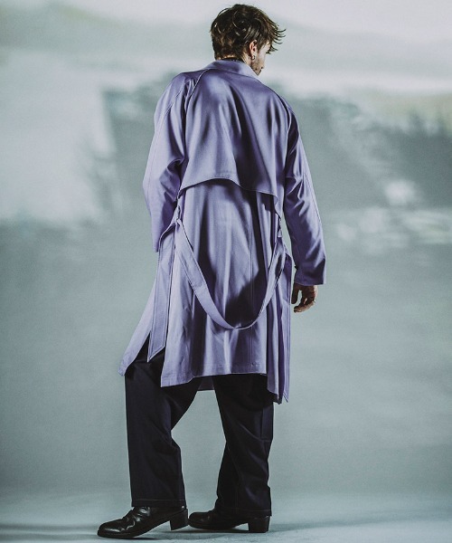 「NO ID.」 トレンチコート ONE SIZE パープル メンズ_画像6