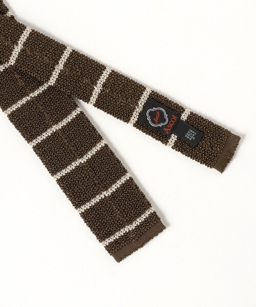 ASCOT ニットタイ　beams f別注　ボーダー BEAMS F（ビームスF）ASCOT / ボーダー ニット タイ（スーツ