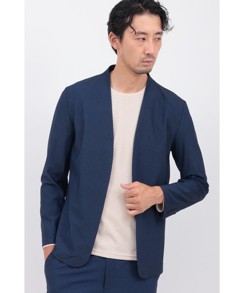 tシャツ 4WAYダイアゴナルジャカードノーカラーJK メンズ_3