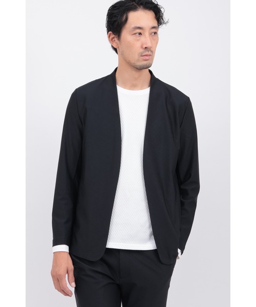 tシャツ 4WAYダイアゴナルジャカードノーカラーJK メンズ_1