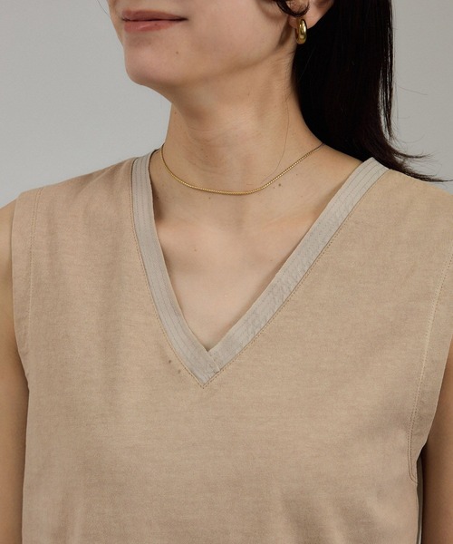 【タグ付き新品】アパルトモン トリアセテート　オールインワン　ノースリーブ　34 SALON adam et rope' タンクトップ ノースリーブ 「Smile Cotton