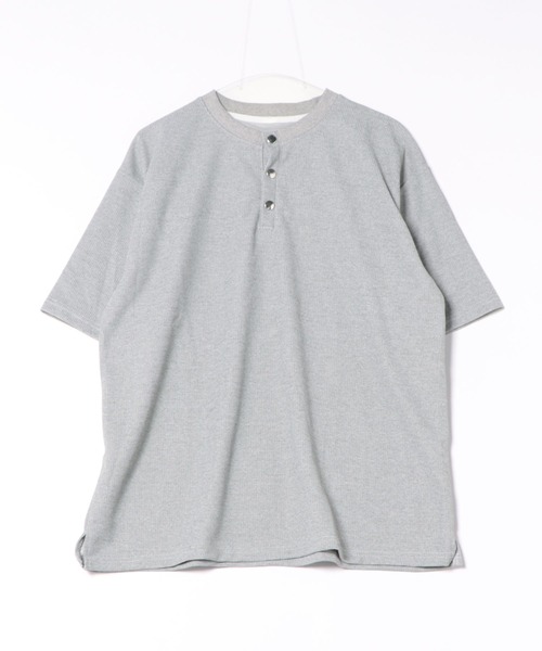FreeZone tシャツ ワッフル ヘンリーネック Tシャツ メンズ レディース