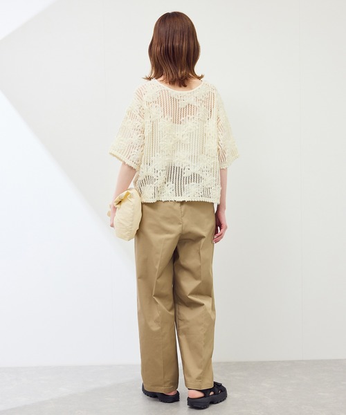 ROPE' PICNIC（ロペ ピクニック） tシャツ メッシュコード刺繍プル