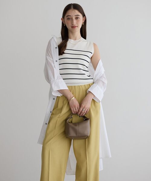ブラウス シャツ ペーパータッチロングシャツ レディース