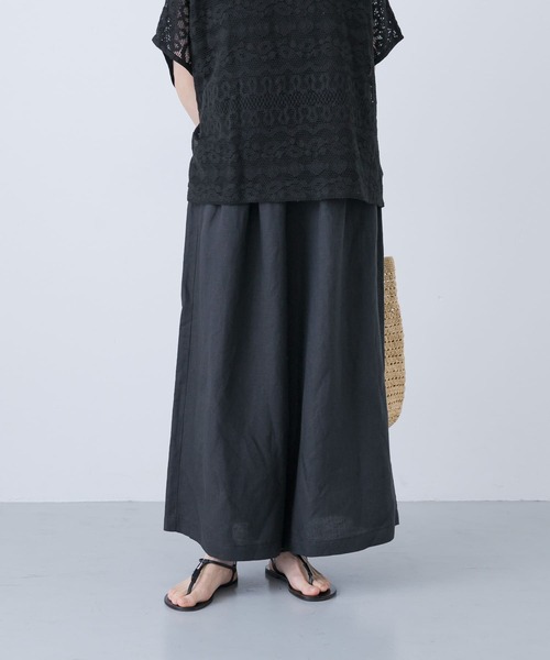 【美品】かぐれ　リネンレーヨンワイドパンツ かぐれ（カグレ）の「リネンレーヨンワイドパンツ（その他パンツ