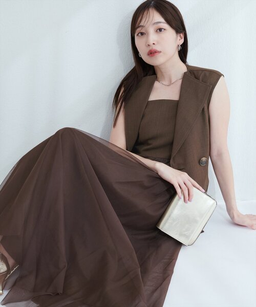 natural couture ワンピース ベストセットキャミワンピース