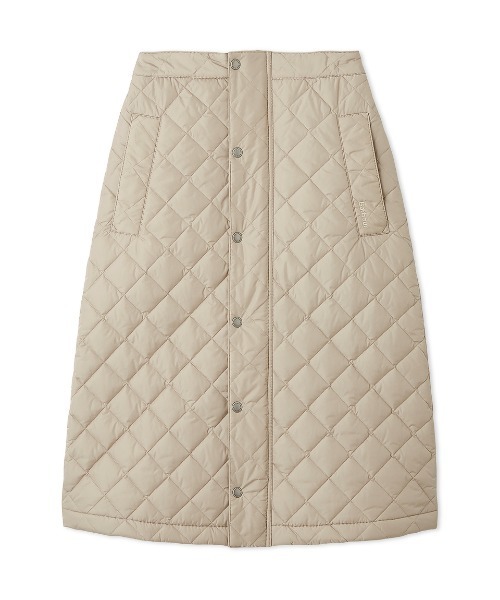 Barbour キルティングスカート ベージュ Barbour（バブアー） スカート BEDALE キルティング スカート”Japan