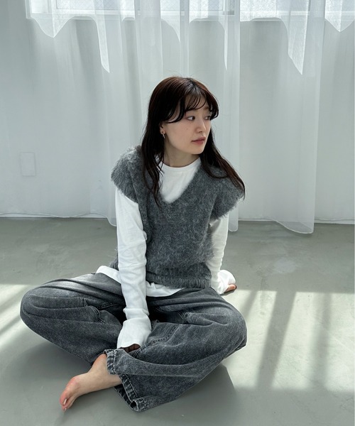 「feepur」 長(zhǎng)袖カットソー MEDIUM オフホワイト レディース