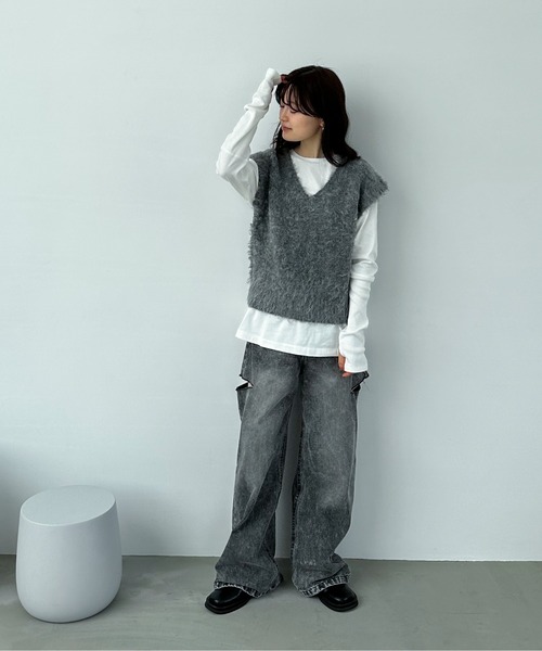 「feepur」 長(zhǎng)袖カットソー MEDIUM オフホワイト レディース