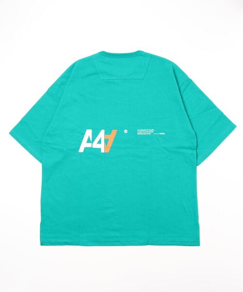 「A4A」 7分袖Tシャツ MEDIUM グリーン メンズ