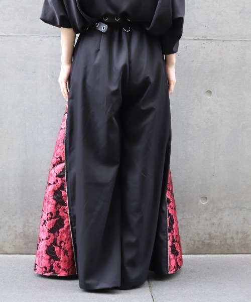 REZEN パンツ 唐草文様ジャカードジップパンツ メンズ