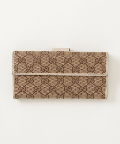 KB❗️GUCCI ブラウンレザー長財布 GUCCI 「GUCCI」 財布 - ブラウン レディース : ZOZOTOWN Yahoo