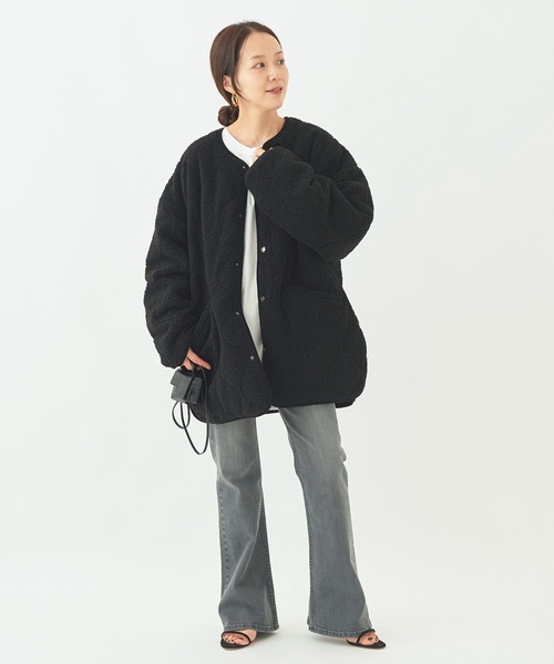 PLAGE ノーカラージャケット 036 チャイロ plage（プラージュ） ノーカラージャケット 36 ナチュラル レディース