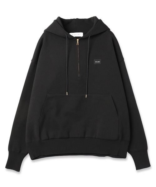 【CULLNI】　ブルゾン　ジップパーカー CULLNI パーカー Embroidery Patch Half Zip Knit Hoodie メンズ