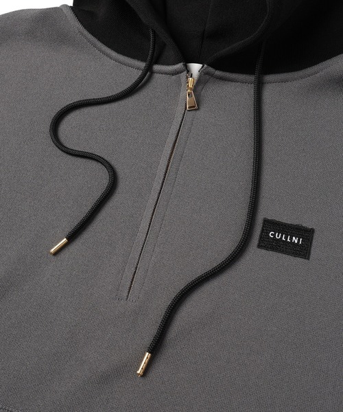 CULLNI パーカー Embroidery Patch Half Zip Knit Hoodie メンズ