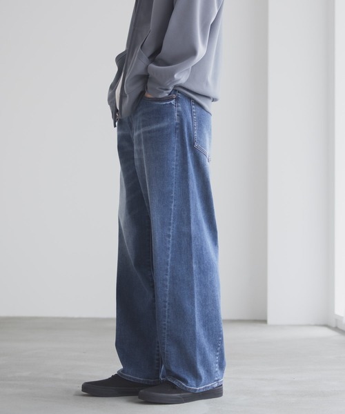 NAVY ワイドパンツ ジーンズ マイデニ バレルレッグ ワイドデニム