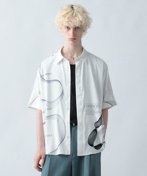 HARE（ハレ） シャツ 3Dモチーフプリントシャツ(HARE) メンズ