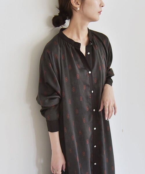 quaranciel シャツワンピース quaranciel:「手洗い可能」モノグラム