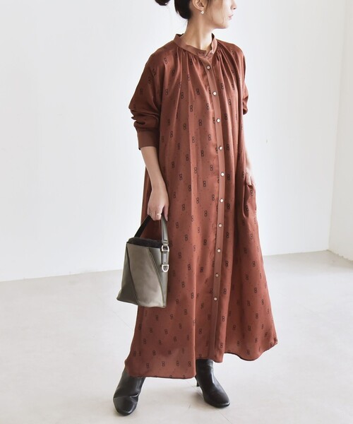quaranciel シャツワンピース quaranciel:「手洗い可能」モノグラム