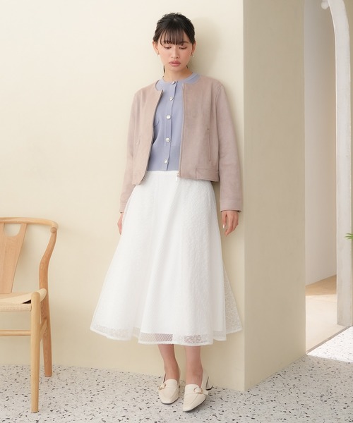 「TRUDEA」 ブルゾン MEDIUM ピンクベージュ レディース_画像4