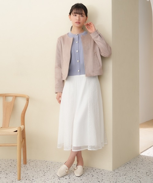 「TRUDEA」 ブルゾン MEDIUM ピンクベージュ レディース_画像6