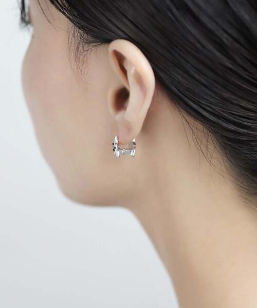 ANEMONE（アネモネ） ピアス スター×ビジューフープピアス レディース