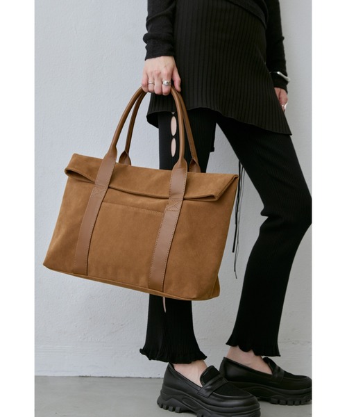 un/neu トートバッグ スエードフラップトートバッグ / A4サイズ、PC