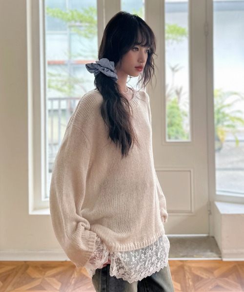 Theory 20aw オーバーサイズニット link lot セーター ニット 「秋冬」オーバーサイズカラークルーネック