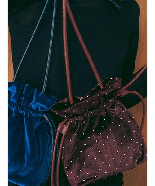 Te chichi TERRASSE ハンドバッグ ベロア巾着バッグ「2025autumn