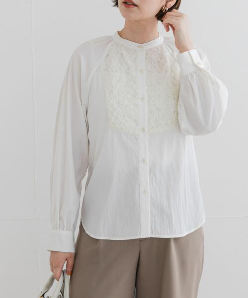 F by ROSSO（エフバイロッソ） ブラウス シャツ モチーフレース切替