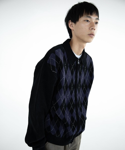 thisisneverthat（ディスイズネバーザット） カーディガン Argyle Zip