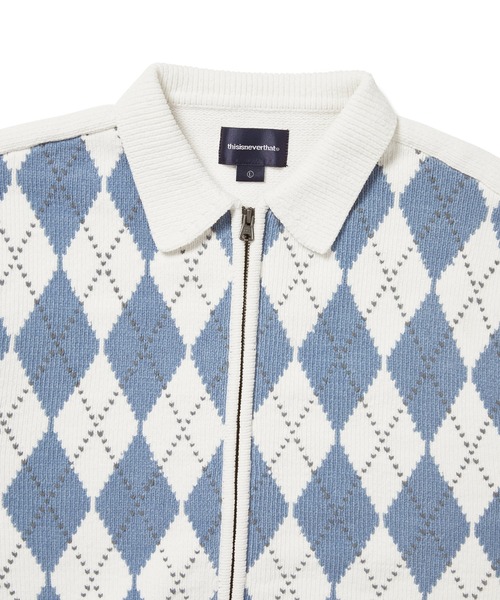 thisisneverthat（ディスイズネバーザット） カーディガン Argyle Zip