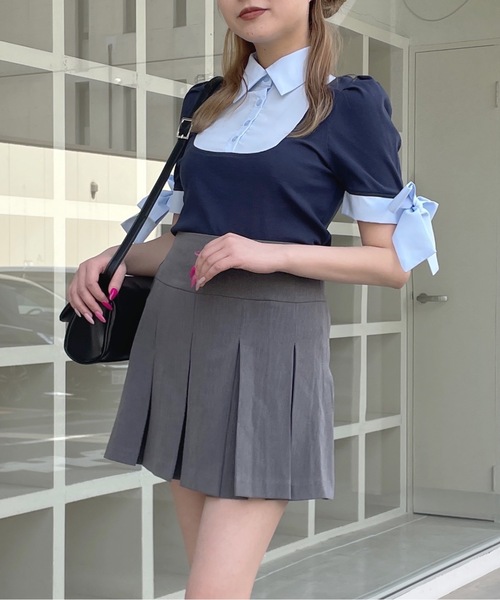 「one way」 半袖カットソー FREE ネイビー レディース_画像6