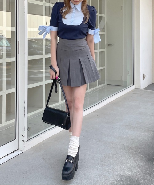 「one way」 半袖カットソー FREE ネイビー レディース_画像8