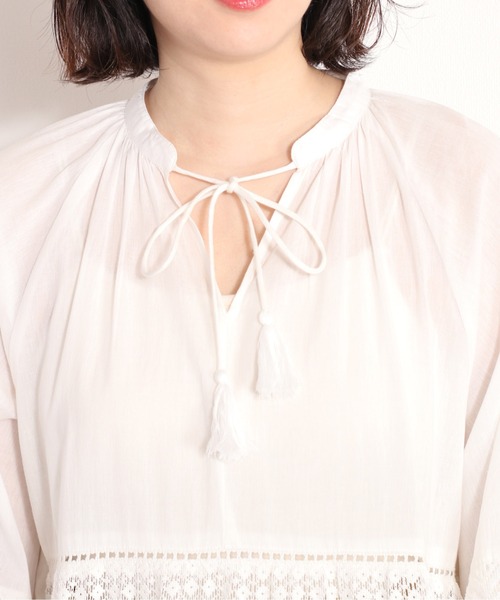 「cepo」 長袖ワンピース M オフホワイト レディース_画像3