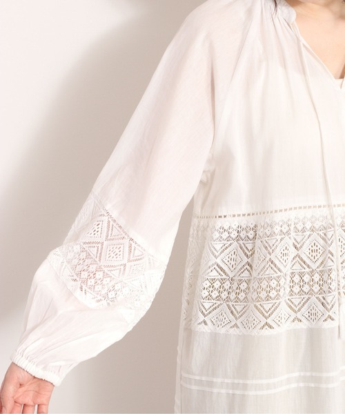 「cepo」 長袖ワンピース M オフホワイト レディース_画像4