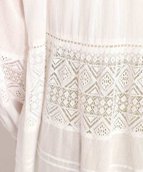 「cepo」 長袖ワンピース M オフホワイト レディース_画像7