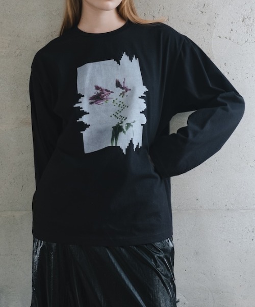 sahara（サハラ） tシャツ Flower Photo Long Tee/フラワーフォト