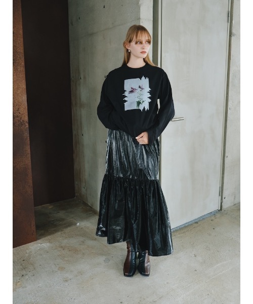 sahara（サハラ） tシャツ Flower Photo Long Tee/フラワーフォト