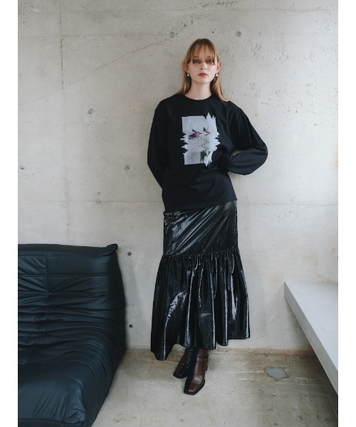 sahara（サハラ） tシャツ Flower Photo Long Tee/フラワーフォト