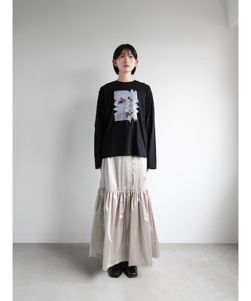 sahara（サハラ） tシャツ Flower Photo Long Tee/フラワーフォト