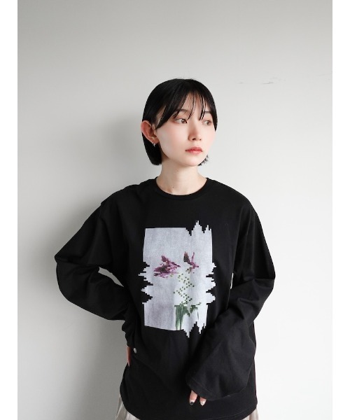 sahara（サハラ） tシャツ Flower Photo Long Tee/フラワーフォト